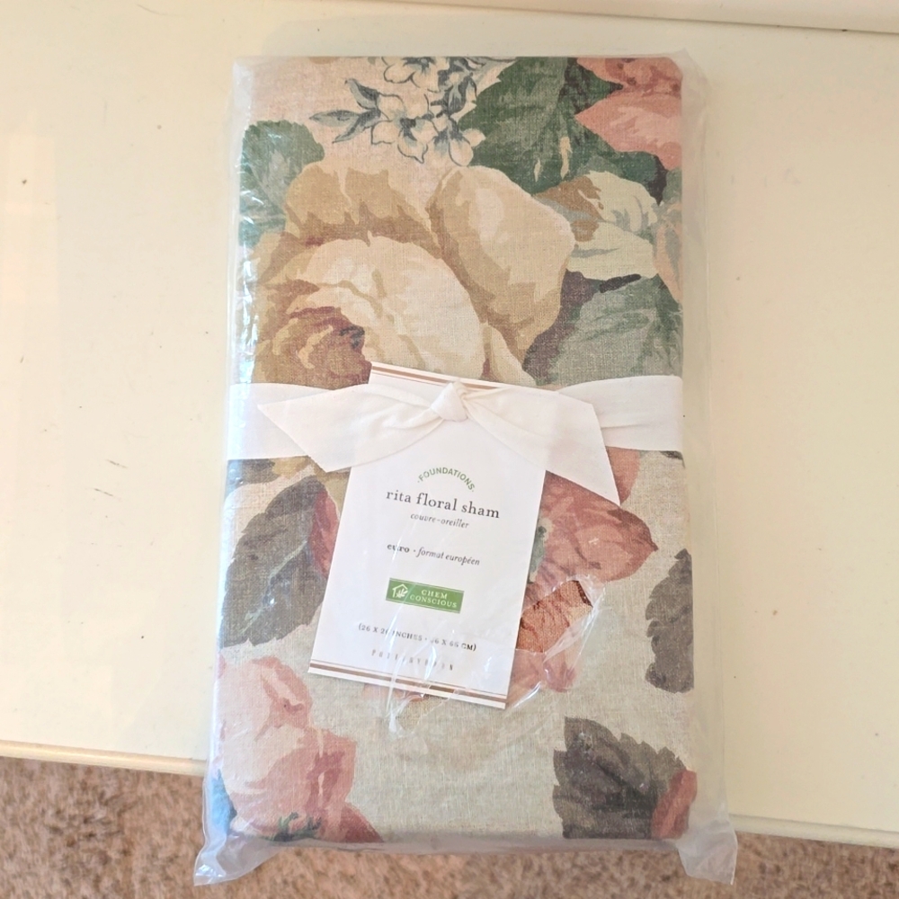 Pottery Barn Rita floral euro sham